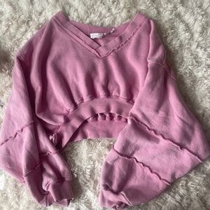 Urban Outfitters pink cropped sweater
